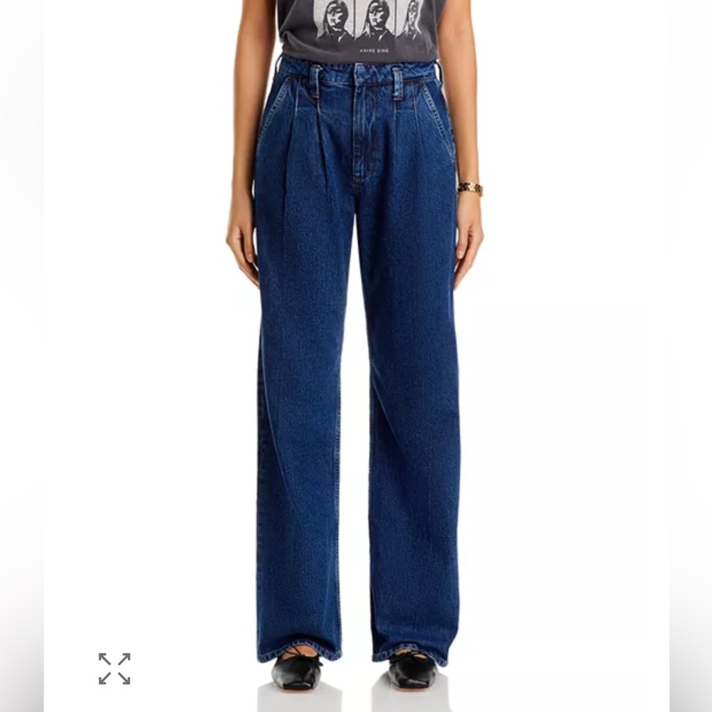Anine Bing Dark Blue Wide-Leg Jeans